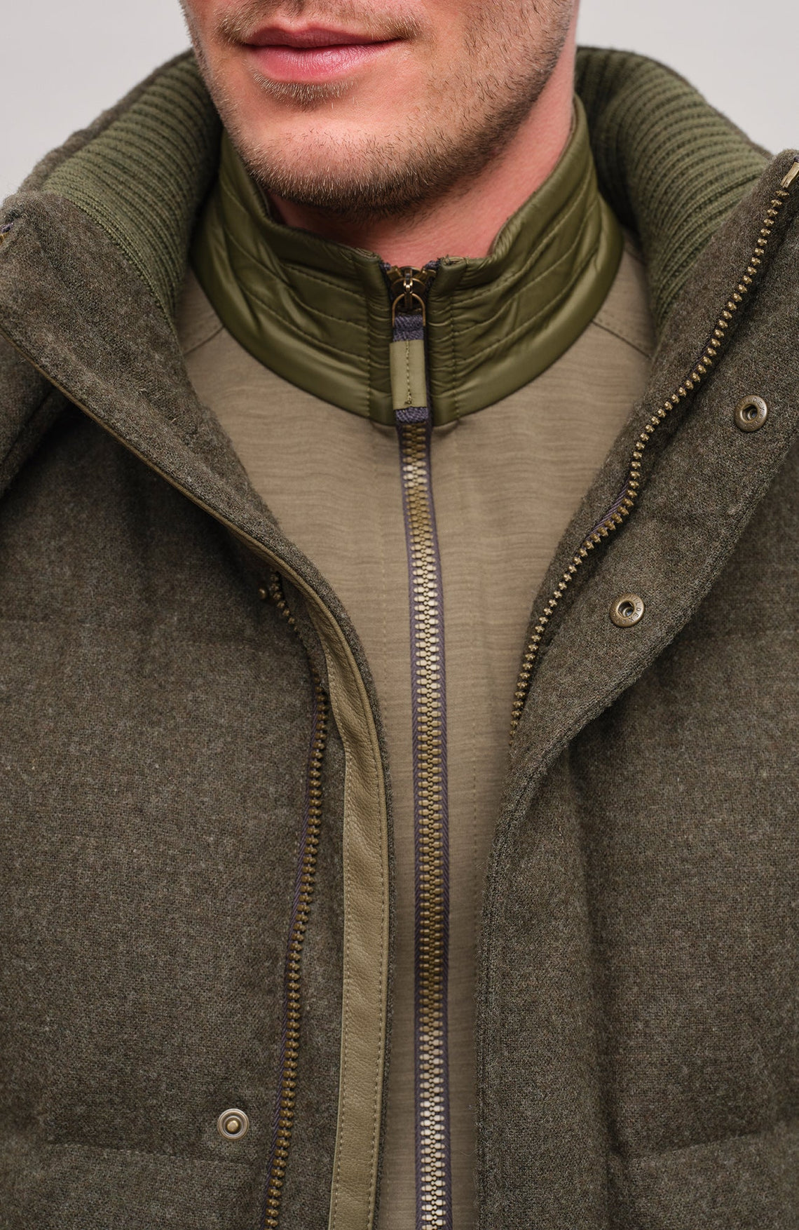 Veste d'hiver en loden et teddy