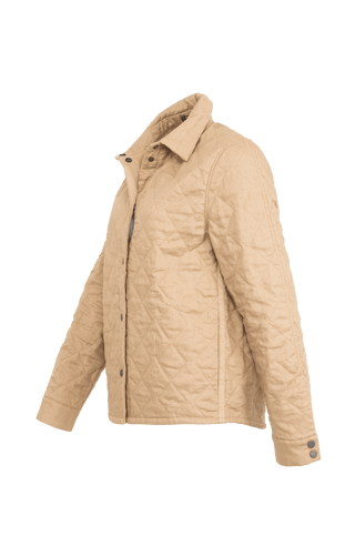 Outdoor-Hemdjacke aus Italian Quilt mit Leinen außen und wattiertem Quilt innen, wendbar für zwei unterschiedliche Looks. Leichtes, wärmendes Material mit Rhombensteppung und sportiver Optik auf der Quilt-Seite. Mit Metalldruckknöpfen, großzügigen Seitentaschen sowie Ripsband-Details an Knopfleiste, Seitennähten und innerem Ärmelverlauf. Ärmelbündchen mit je zwei Druckknöpfen. Leicht und wärmend zugleich.