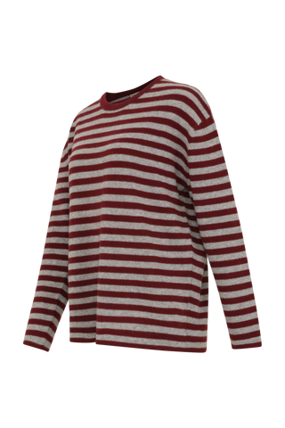Pullover mit Streifen aus reinem Kaschmir