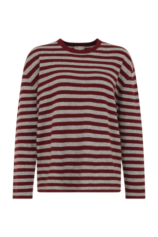 Pullover mit Streifen aus reinem Kaschmir