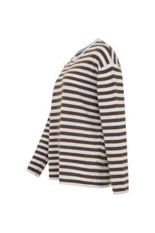 Pullover mit Streifen aus reinem Kaschmir