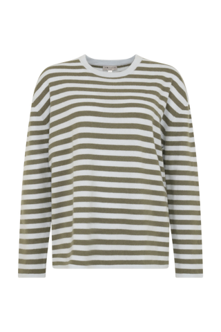 Pullover mit Streifen aus reinem Kaschmir