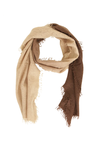Two-Tone Cashmere Scarf in Pure Cashmere - 622600SH