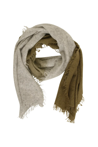 Two-Tone Cashmere Scarf in Pure Cashmere - 622600SH