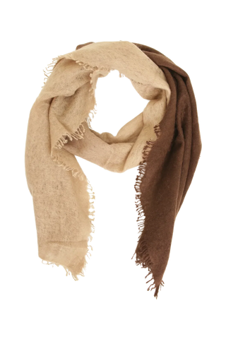 Two-Tone Cashmere Scarf in Pure Cashmere - 622600SH