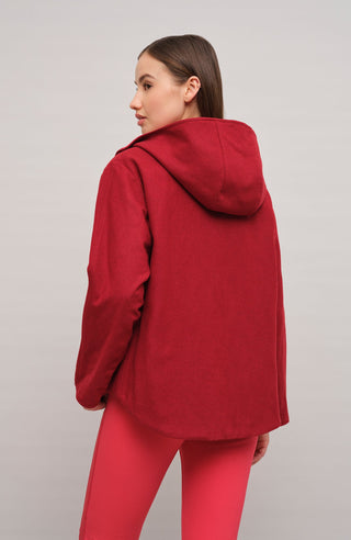 Veste à capuche en loden et matelassée - Joelle