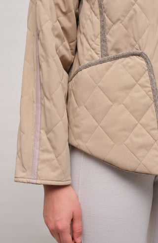 Veste à capuche en loden et matelassée - Joelle