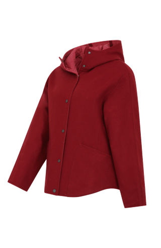 Veste à capuche en loden et matelassée - Joelle
