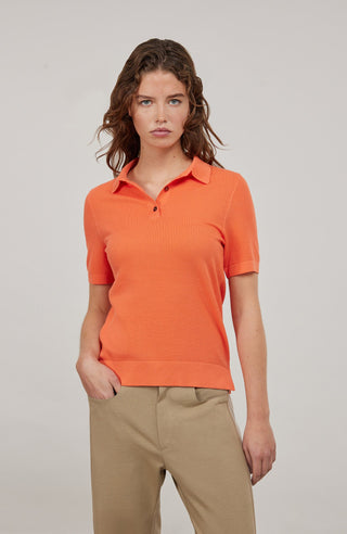 Hochwertiges Damen-Poloshirt aus feinster italienischer Baumwolle in superweicher, atmungsaktiver Piqué-Qualität. Klassischer Polokragen mit 3 Knöpfen und Rippstrickbündchen an Kragen, Ärmeln und Bund für eine perfekte Passform. Leicht taillierter Schnitt für eine feminine Silhouette. Vielseitig kombinierbar für elegante oder lässige Looks, angenehm auf der Haut und langlebig.