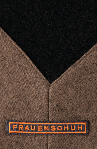 Couverture en laine noir/brun
