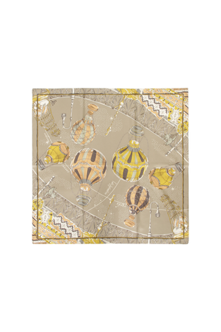 Foulard en soie motif montgolfière - 88 Silk