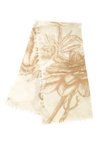 Étole en cachemire à motif floral - BanFine 622511