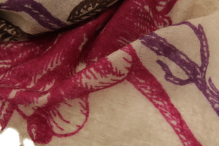 Étole en cachemire à motif floral - BanFine 622511