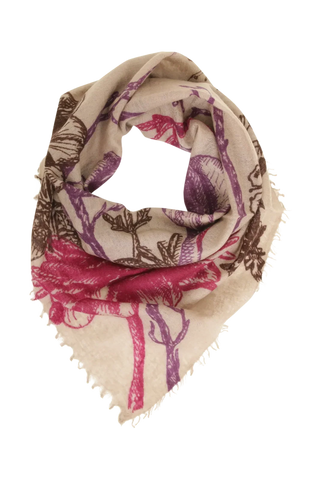 Étole en cachemire à motif floral - BanFine 622511