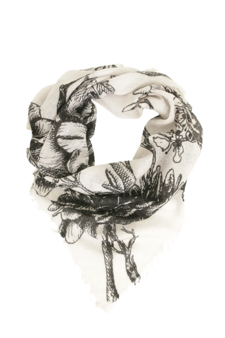 Étole en cachemire à motif floral - BanFine 622511