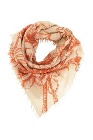 Étole en cachemire à motif floral - BanFine 622511