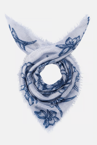 Étole en cachemire à motif floral - BanFine 622511