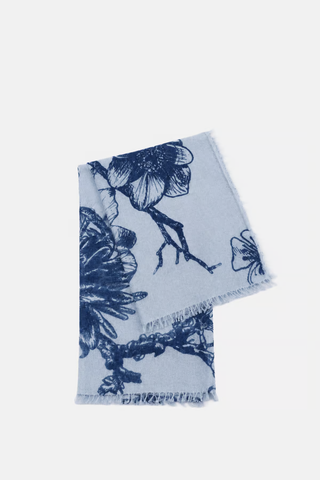 Étole en cachemire à motif floral - BanFine 622511