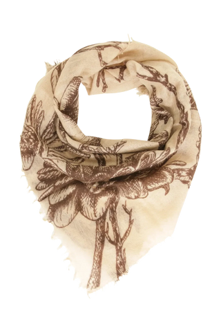 Étole en cachemire à motif floral - BanFine 622511