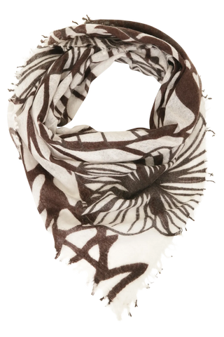 Foulard in cashmere multicolore con motivo floreale - BanFine 622797