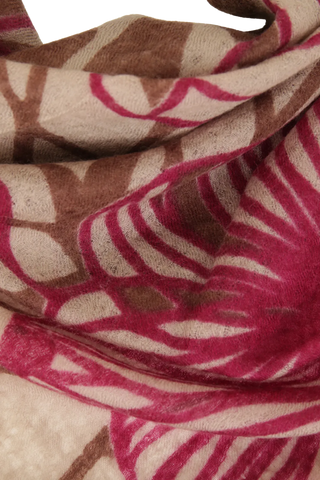 Foulard in cashmere multicolore con motivo floreale - BanFine 622797