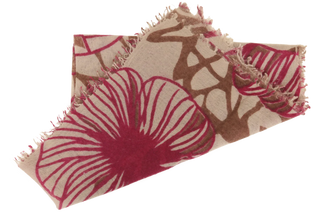 Foulard in cashmere multicolore con motivo floreale - BanFine 622797