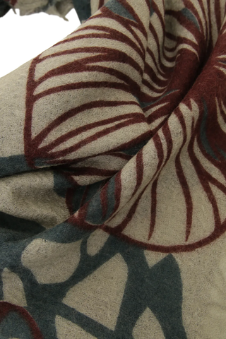 Foulard in cashmere multicolore con motivo floreale - BanFine 622797