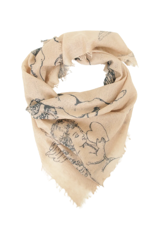 Étole en cachemire au motif d'ange - BanFine 622812