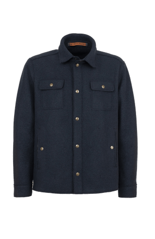 Herren Walkjacke im Holzfäller-Stil Valentin-CW (Modell 003129) in Farbe midnight Vorderansicht FRAUENSCHUH Kitzbühel, made in Austria