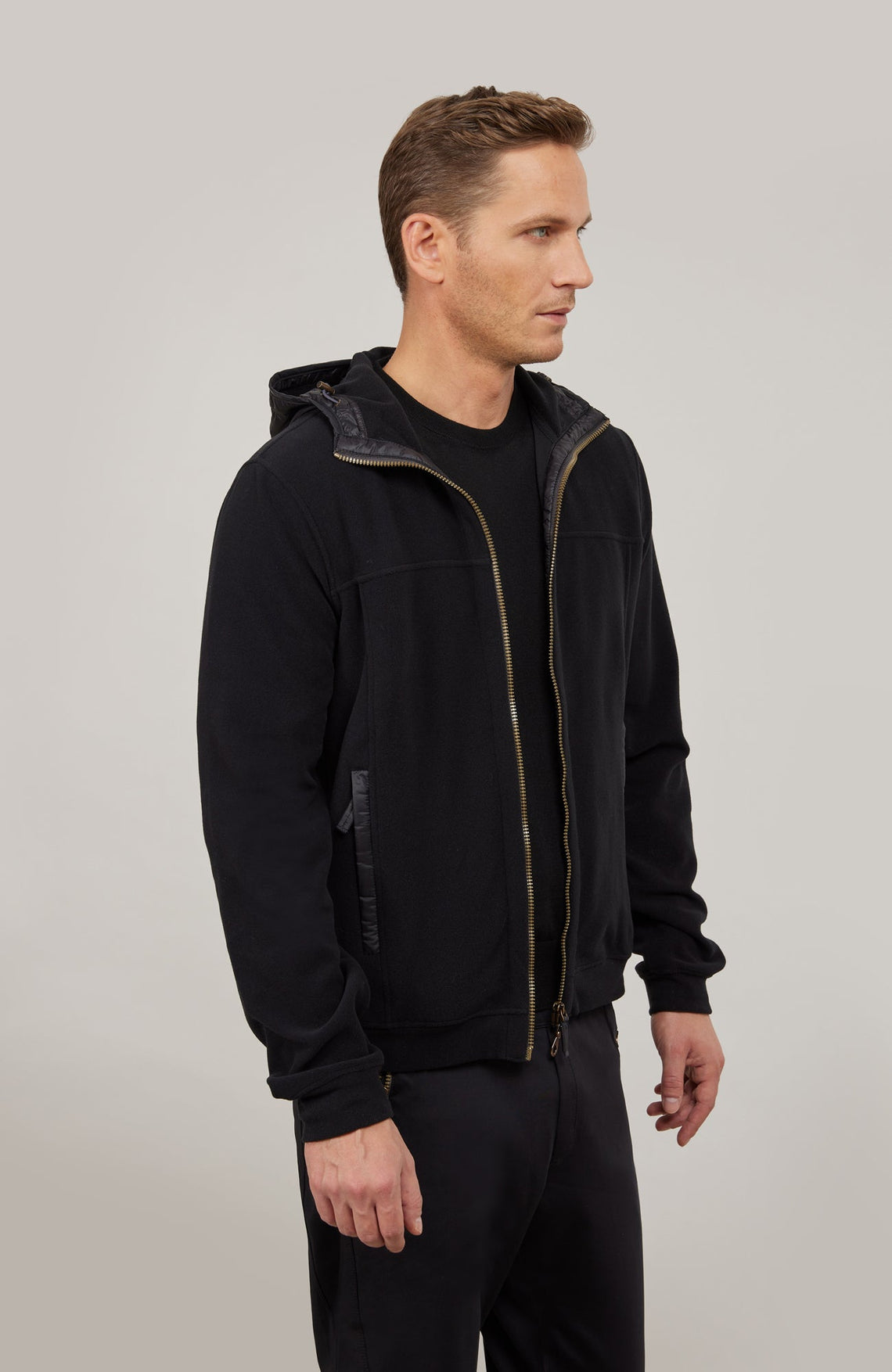Hooded jacket made of Biodegradable Fleece - Thomas