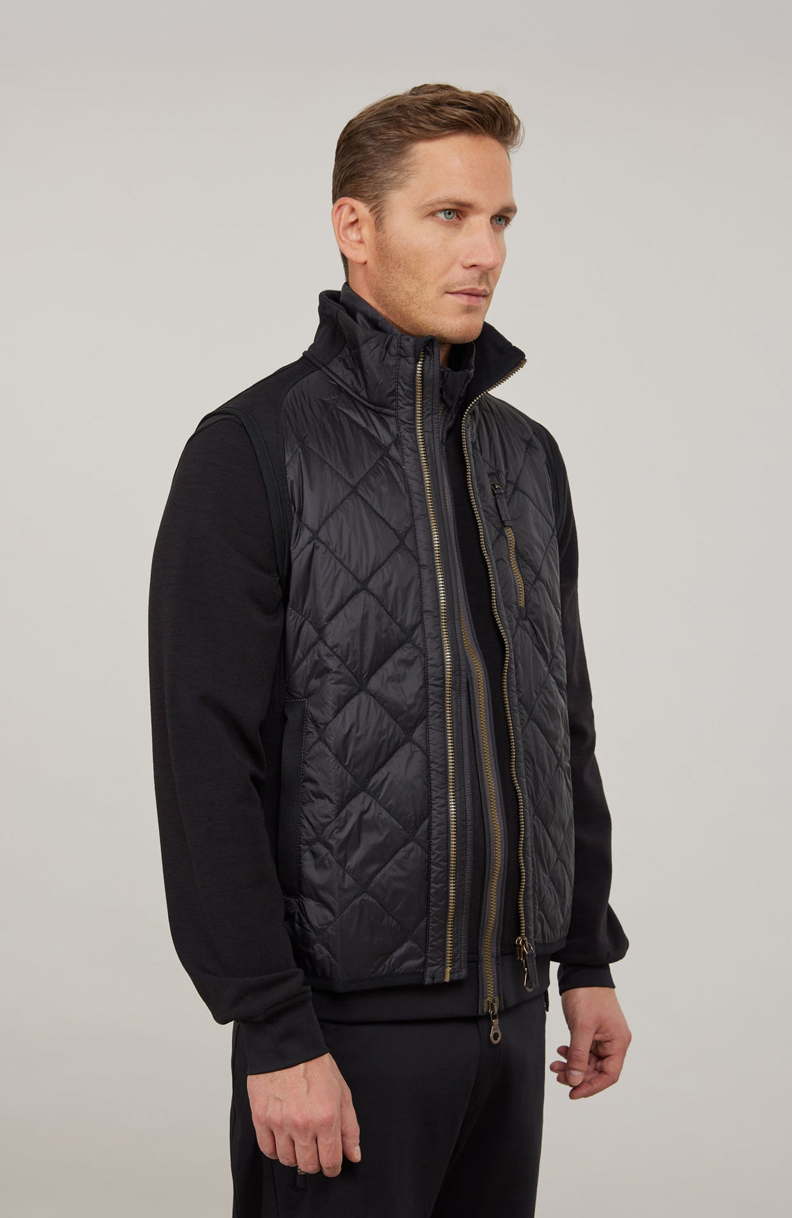 Quilted Vest with Wool Powerstretch - LucasMulti-QL