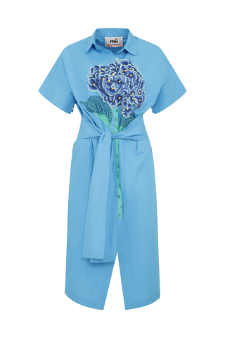 Robe longue brodée à la main