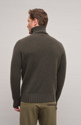 Kaschmir Rollkragenpullover Herren Aiden-WS 086549 in Grün (Farbe 84 0 Ivy – Rueckansicht am Model