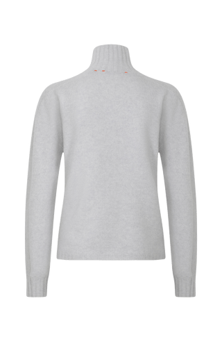 Kaschmirpullover für Damen von Frauenschuh in der Farbe lightsilver Rueckansicht.