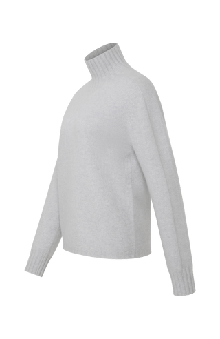 Kaschmirpullover für Damen von Frauenschuh in der Farbe lightsilver Seitenansicht