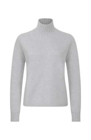 Kaschmirpullover für Damen von Frauenschuh in der Farbe lightsilver Vorderansicht