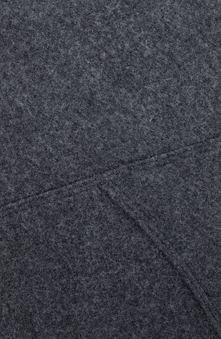 Knielanger Damen-Walkrock Modell Zita in grau Detailansicht– eleganter Wollrock mit klassischem Schnitt, ideal für Herbst und Winter.