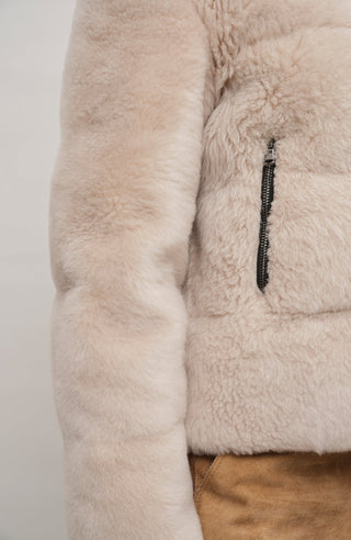 Blouson en peau de mouton avec garnissage en duvet - Alpine-SC