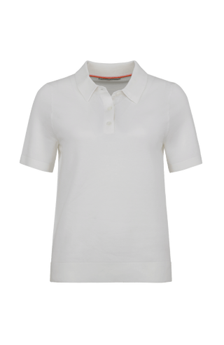 Hochwertiges Damen-Poloshirt aus feinster italienischer Baumwolle in superweicher, atmungsaktiver Piqué-Qualität. Klassischer Polokragen mit 3 Knöpfen und Rippstrickbündchen an Kragen, Ärmeln und Bund für eine perfekte Passform. Leicht taillierter Schnitt für eine feminine Silhouette. Vielseitig kombinierbar für elegante oder lässige Looks, angenehm auf der Haut und langlebig.