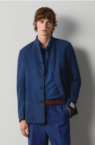 Jacke aus Baumwoll-Gaze mit Stehkragen - BALI