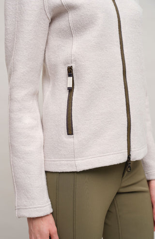 Veste en laine bouillie avec capuche - Rania
