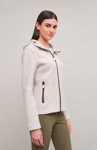 Veste en laine bouillie avec capuche - Rania