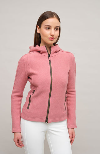 Veste en laine bouillie avec capuche - Rania