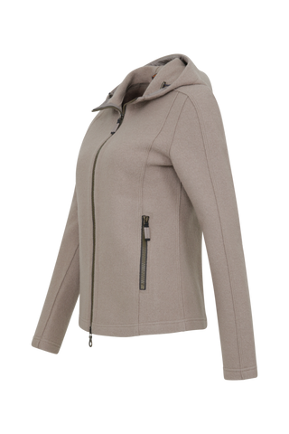 Veste en laine bouillie avec capuche - Rania