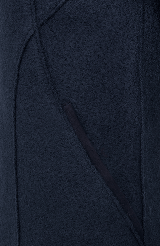 Taillierte Walkjacke für Damen, Modell 638129 Joy-CW, Farbe Midnight (1630), Detailansicht, Made in Austria