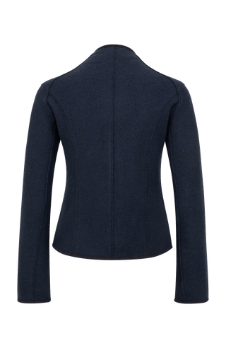 Taillierte Walkjacke für Damen, Modell 638129 Joy-CW, Farbe Midnight (1630), Rueckansicht, Made in Austria