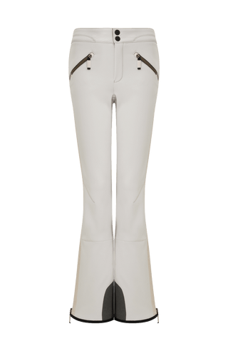 höher geschnittenem Bund im Rücken, spezielle Sicherheitsdruckknöpfe, zwei Eingriffstaschen mit Reißverschluss, Zipper am Beinsaum, elastischer Schneefang, Kantenschutz aus Alcantara und leicht aufgeraute Innenseite für weichen Tragekomfort. Ergonomisches Knie für maximale Bewegungsfreiheit. GRÖßENHINWEIS: Figurbetonte Passform, wählen Sie Ihre gewohnte Größe. In der Farbe Weiß-Beige (Farbe: sandstone)