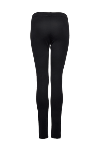 Damen-Legging Daphne-NP aus Natural Powerstretch mit glatter, glänzender Oberfläche, schmale Passform, taillenhoher Bund, sehr bequem durch eingearbeiteten Gummibund. In der Farbe Schwarz (Farbe: black)