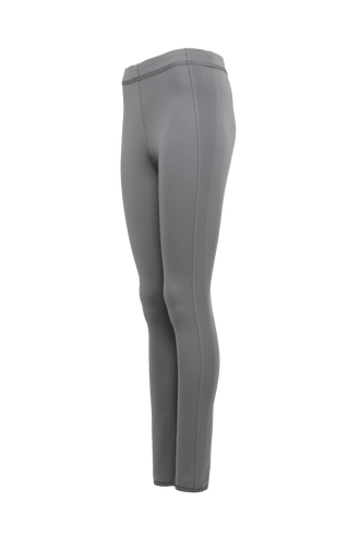 Damen-Legging Daphne-NP aus Natural Powerstretch mit glatter, glänzender Oberfläche, schmale Passform, taillenhoher Bund, sehr bequem durch eingearbeiteten Gummibund. In der Farbe Grau (Farbe: cement)