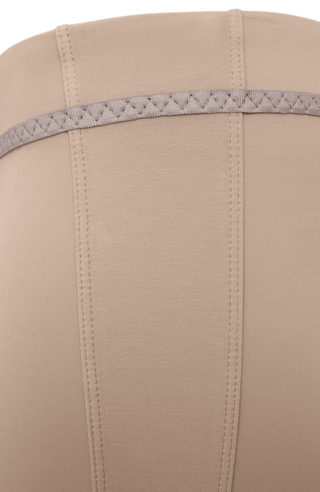Damen-Legging Daphne-NP aus Natural Powerstretch mit glatter, glänzender Oberfläche, schmale Passform, taillenhoher Bund, sehr bequem durch eingearbeiteten Gummibund. In der Farbe Hellbraun (Farbe: savannah)